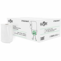 Globe Roll Towel - White - 1 Ply - 7.50" (190.50 mm) Roll Diameter - 1.88" (47.63 mm) Core - White - Paper, Fiber - 6 Pack