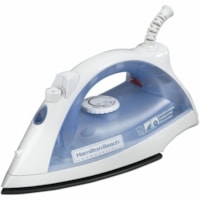 Hamilton Beach Lightweight Steam Iron, White/Blue - Automatic Shut Off - 1200 W - White, Blue