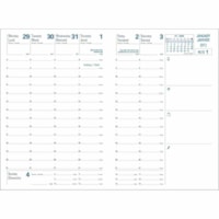Quo Vadis Planner Business-Affaires Freeport Assorted Bilingual - Small - Business - Weekly - 12 Month - January 2026 to December 2026 - 8:00 AM to 9:00 PM - Half-hourly - Monday - Saturday, 8:00 AM to 7:00 PM - Hourly - Sunday - 1 Week Double Page Layout - 4" (101.60 mm) x 6" (152.40 mm) Sheet Size