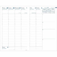Quo Vadis Planner Minister Freeport Assorted English - Medium - Weekly - 13 Month - December 2025 to December 2026 - 8:00 AM to 9:00 PM - Half-hourly - Monday - Saturday, 8:00 AM to 7:00 PM - Hourly - Sunday - 1 Week Double Page Layout - 6 1/4" (158.75 mm) x 9 1/2" (241.30 mm) Sheet Size - White She