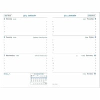 Quo Vadis Planner Sapa X Freeport Assorted English - Small - Weekly - 12 Month - January 2026 to December 2026 - 8:00 AM to 7:00 PM - Hourly - Monday - Saturday - 1 Week Double Page Layout - 3 1/2" (88.90 mm) x 5 1/2" (139.70 mm) Sheet Size - White Sheet - Stitched - Paper, Plastic - Assorted Cover 