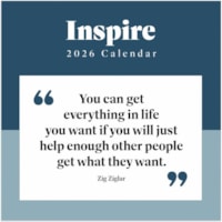 TF Publishing 2026 Inspire Mini Calendar - Mini - Monthly - 12 Month - January 2026 to December 2026 - 7" (177.80 mm) x 7" (177.80 mm) Sheet Size - Wall Mount - Multi - Paper - Monthly Grid, Bonus Month, Plastic-free