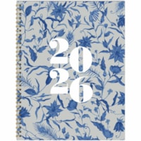 TF Publishing 2026 Burnt Black Large Weekly Monthly Planner - Large - Weekly, Monthly - 12 Month - January 2026 to December 2026 - 1 Month, 1 Week Double Page Layout - 9" (228.60 mm) x 11" (279.40 mm) Sheet Size - Wire-O - Multi - Monthly Planner, Plastic-free, Monthly Tab, Tabbed, Lined, Note Page,