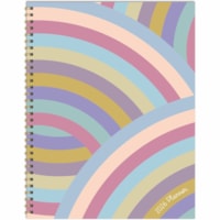 TF Publishing 2026 Tres Belle Blue Large Weekly Monthly Planner - Large - Weekly, Monthly - 12 Month - January 2026 to December 2026 - 1 Month, 1 Week Double Page Layout - 9" (228.60 mm) x 11" (279.40 mm) Sheet Size - Wire-O - Multi - Lined, Monthly Tab, Note Page, Durable Cover, Flat Opening, Plast