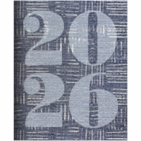 TF Publishing 2026 Basket Weave Blue Medium Monthly Planner - Medium - Monthly - 12 Month - January 2026 to December 2026 - 1 Month Double Page Layout - 6 1/2" (165.10 mm) x 8" (203.20 mm) Sheet Size - Multi - Paper - Blue Cover - Durable Cover, Monthly Planner, Notes Area, Important Date, Monthly G