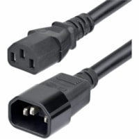 StarTech.com 15ft (4.5m) Power Extension Cord, C14 to C13 PDU Power Cord, 15A 250V, 14AWG, UL Listed - 15ft universal power cord with C14 to C13 connectors; Rated for 250V at 15A (max); UL Listed for North American compliance; 100% Copper Wire; Fire Rating: VW-1; Cord Type: SJT; Temp Range: 3 to 60&