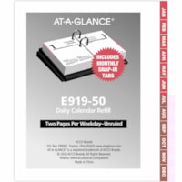 At-A-Glance 2026 Daily Desk Calendar Refill 2-Pages/Day - 3-3/4" H x 3" W - English - Daily - 12 Month - January 2026 to December 2026 - 1 Day Double Page Layout - 3" (76.20 mm) x 3 3/4" (95.25 mm) Sheet Size - Desk - Red - Paper - Event Planning Sheet, Task List, Appointment Schedule, Reference Mon