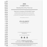 At-A-Glance Executive G5455026 Planner Refill - Weekly, Monthly - 12 Month - January 2026 to December 2026 - 1 Week, 1 Month Double Page Layout - 6 7/8" (174.63 mm) x 8 3/4" (222.25 mm) Sheet Size - Spiral Bound - Paper Cover - Monthly Tab, Expense Tracking, Contact Sheet, Bleed Resistant Paper - 1 