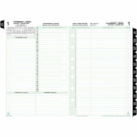 Day-Timer Refill Daily Desk Size 2PPD Bilingual - Folio/Desk - Daily - 12 Month - January 2025 to December 2025 - 1 Day Double Page Layout - 5 1/2" (139.70 mm) x 8 1/2" (215.90 mm) Sheet Size - 7 x Holes - Paper - Reference Month - 1 Each