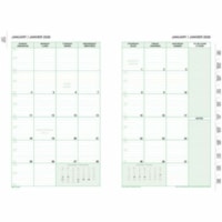 Day-Timer Refill Monthly Desk Size 2PPM Bilingual - Desk - Monthly - 12 Month - January 2025 to December 2025 - 1 Month Double Page Layout - 5 1/2" (139.70 mm) x 8 1/2" (215.90 mm) Sheet Size - 7 x Holes - Paper - Tabbed, Reference Month, To-do List - 1 Each