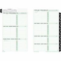 Day-Timer Refill Weekly Desk Size 2PPW Bilingual - Desk - Weekly - 12 Month - January 2025 to December 2025 - 1 Day, 1 Week Double Page Layout - 5 1/2" (139.70 mm) x 8 1/2" (215.90 mm) Sheet Size - 7 x Holes - Paper - Reference Month, Planner Page, Auto Mileage - 1 Each