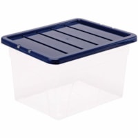 Bankers Box 22L Nestable Plastic Storage Box - 3Pk - External Dimensions: 15.8" (400.05 mm) Length x 14.5" (368.30 mm) Width - 22 L - Lid Closure - Plastic, Polypropylene - For Stationary, Clothes, Bedding - Recycled - 3 Pack