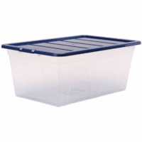 Bankers Box 38L Nestable Plastic Storage Box - 3Pk - External Dimensions: 22" (558.80 mm) Length x 14.5" (368.30 mm) Width x 9.8" (248.92 mm) Height - 38 L - Lid Closure - Plastic, Polypropylene - For Stationary, Clothes, Bedding - Recycled - 3 Pack