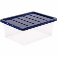 Bankers Box 15L Nestable Plastic Storage Box - 3 Pk - External Dimensions: 15.8" (400.05 mm) Length x 12.6" (320.04 mm) Width x 6.6" (167.64 mm) Height - 15 L - Lid Closure - Plastic, Polypropylene - For Stationary, Clothes, Bedding - Recycled - 3 Pack