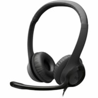 Logitech H390 Headset - Stereo - USB Type C - Wired - 32 Ohm - 20 Hz to 20 kHz - Over-the-head - Binaural - Supra-aural - 6.2 ft (1.90 m) Cable - Noise Cancelling, Bi-directional Microphone - Black