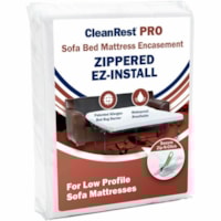 CleanRest PRO Sofa Bed Encasement, Full, Case of 3 - 54"W x 72"L x 4-7"H, White, Case of 3