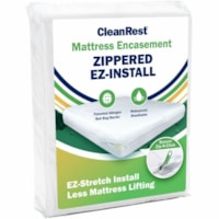 CleanRest Mattress Encasement, Hotel King, Case of 3 - 72"W x 80"L x 9-18"H, White, Case of 3