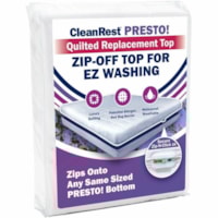 CleanRest Platinum Replacement Top, Queen, Case of 8 - 60"W x 80"L, White, Case of 8