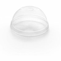 Eco Guardian 9 oz - 20 oz Clear PLA Dome Lid for 95mm Dia. PLA Cold Cups, Compostable - Dome - Polylactic Acid (PLA) - Clear - 50 / Pack