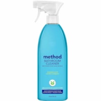 Method bathroom cleaner - For Bath, Shower, Tile, Tub, Chrome, Fixtures, Bathroom - Liquid - 828 mL - Eucalyptus Mint Scent - Recommended For: Grime Remover, Mold Remover, Mildew Remover, Stain Remover, Soap Scum Remover - Bleach-free, Cruelty-free