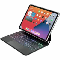 Adesso Portable Keyboard/Cover Case for 10.9" to 11" Apple iPad Pro 11 (2018), iPad Pro 11 (2020), iPad Pro 11 (2021), iPad Pro 11 (2022), iPad Air (4th Generation), iPad Air (5th Generation), iPad Air (6th Generation) Tablet - English (US) Keyboard - Aluminum Body