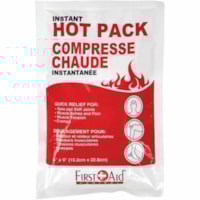 First Aid Central Instant Hot Compress - 9" (228.60 mm) Height x 6" (152.40 mm) Width