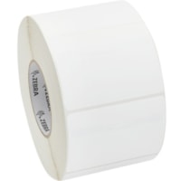 Zebra Label Paper 4 x 3in Direct Thermal Zebra Z-Perform 2000D 3 in core - 4" Width x 3" Length - Permanent Adhesive - Direct Thermal - White - Paper, Acrylic - 2000 / Roll - Perforated - 4 / Roll