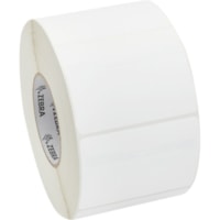 Zebra Label Paper 4 x 3in Thermal Transfer Zebra Z-Perform 2000T Value 3 in core - 4" Width x 3" Length - Permanent Adhesive - Thermal Transfer - White - Paper, Acrylic - 2000 / Roll - Perforated - 1