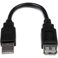 Câble de transfert de données 6 po (152,40 mm) USB - 1 chaque StarTech.com - 6 po (152,40 mm) USB Câble de transfert de données pour Ordinateur Portable, Clé USB, Ordinateur de bureau - Rallonge - Nickel Connecteur plaqué - Noir - 1 chaque