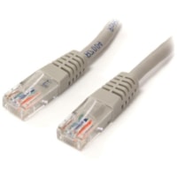 StarTech.com 1 ft Gray Molded Cat5e UTP Patch Cable - Category 5e - 1 ft - 1 x RJ-45 Male - 1 x RJ-45 Male - Gray