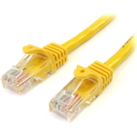 StarTech.com 10 ft Yellow Snagless Cat5e UTP Patch Cable - Category 5e - 10 ft - 1 x RJ-45 Male - 1 x RJ-45 Male - Yellow