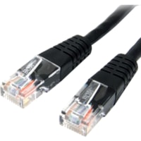 StarTech.com 25 ft Black Molded Cat5e UTP Patch Cable - Category 5e - 25 ft - 1 x RJ-45 Male - 1 x RJ-45 Male - Black