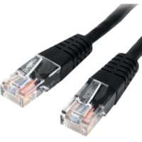 StarTech.com 50 ft Black Molded Cat5e UTP Patch Cable - Category 5e - 50 ft - 1 x RJ-45 Male - 1 x RJ-45 Male - Black