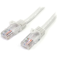 StarTech.com 25 ft White Snagless Cat5e UTP Patch Cable - Category 5e - 25 ft - 1 x RJ-45 Male - 1 x RJ-45 Male - White