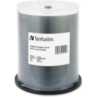 Verbatim 95252 CD Recordable Media - CD-R - 52x - 700 MB - 100 / Pack - White - 120mm - Printable - Inkjet Printable - 133.53 Hour Maximum Recording Time