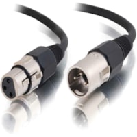 C2G Pro-Audio Cable (twisted pair) - 3 ft Audio Cable - First End: 1 x XLR - Male - Second End: 1 x XLR - Female - Black