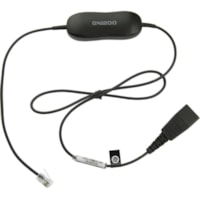 Jabra Straight Phone Cable Adapter - 2 ft Phone Cable - First End: 1 x RJ-9 Phone - Male - Second End: 1 x Quick Disconnect Audio