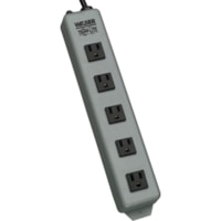 Bloc multiprises Waber Tripp Lite by Eaton - NEMA 5-15P - 5 x NEMA 5-15R - 6 pi (1,83 m) Cordon - 15 A Courant - 120 V AC Voltage