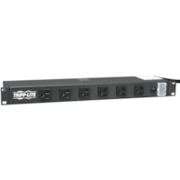 Bloc multiprises RS-1215-20T Tripp Lite by Eaton - NEMA L5-20P - 12 x NEMA 5-15/20R - 15 pi (4,57 m) Cordon - 20 A Courant - 120 V AC Voltage - Montable en rack, Fixation au mur - Noir