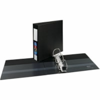 Avery® Heavy Duty Binder3" , One Touch(tm) Locking D Rings, Black - 3" (76.20 mm) Binder Capacity - Letter - 8 1/2" (215.90 mm) x 11" (279.40 mm) Sheet Size - 670 Sheet Capacity - 3" (76.20 mm) Ring - Fastener(s): 3 x Ring - Pocket(s): 4, Internal - Polypropylene - Black - Recycled - Label Ho