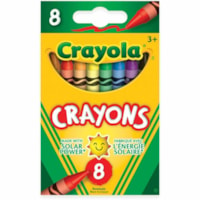 crayon Crayola - longueur de 3,63 po (92,08 mm) x diamètre de 0,31 po (7,94 mm) - Assorti - 8 / boîte