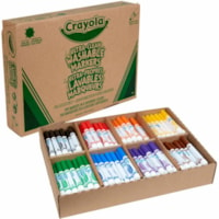 Crayola 8-Color Ultra-Clean Washable Marker Classpack - Broad Conical Marker Point - Assorted Ink - 200 / Box