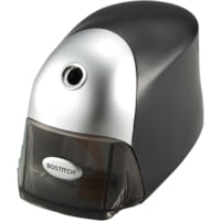 Bostitch QuietSharp Executive Electric Pencil Sharpener - Desktop - 1 Hole(s) - 4.25" (107.95 mm) Height x 3.50" (88.90 mm) Width x 7.50" (190.50 mm) Depth - Black, Silver - 1 Each