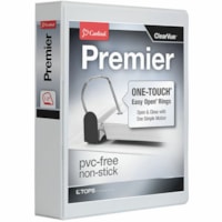 Cardinal® Premier ONE-TOUCH® Easy Open® Locking Slant-D® Rings Binder - 1 1/2" (38.10 mm) Binder Capacity - Letter - 8 1/2" (215.90 mm) x 11" (279.40 mm) Sheet Size - 375 Sheet Capacity - 2 19/64" (58.42 mm) Spine Width - Fastener(s): 3 x D-Ring - Pocket(s): 4, Inside Front & Back - 