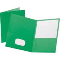 Oxford Letter Recycled Pocket Folder - 8 1/2" (215.90 mm) x 11" (279.40 mm) - 100 Sheet Capacity - 2 Internal Pocket(s) - Leatherette - Light Green - 10% Recycled - 25 / Box