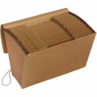 Pendaflex Essentials Legal Recycled Expanding File - 8 1/2" (215.90 mm) x 14" (355.60 mm) - 7/8" (22.23 mm) Expansion - 21 Pocket(s) - Kraft, Tyvek - Red - 10% Recycled - 1 Each