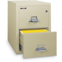 FireKing Insulated File Cabinet - 2-Drawer - 20.8" (527.05 mm) Width x 25" (635 mm) Depth x 27.8" (704.85 mm) Height - 2 x Drawer(s) for File - Legal - Vertical - Fire Resistant - Parchment - Powder Coated - Steel