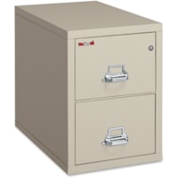 FireKing Insulated File Cabinet - 2-Drawer - 20.8" (527.05 mm) Width x 31.5" (800.10 mm) Depth x 27.8" (704.85 mm) Height - 2 x Drawer(s) for File - Legal - Vertical - Fire Resistant - Parchment - Powder Coated - Steel