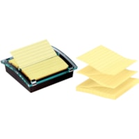 Post-it® Note Dispenser - 4" (101.60 mm) x 4" (101.60 mm) Note - 100 Note Capacity - Clear, Translucent