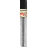 Pentel Super Hi-Polymer Leads - 0.5 mm (0.02") , Fine Point - 2B - Black Lead - 12 / Tub